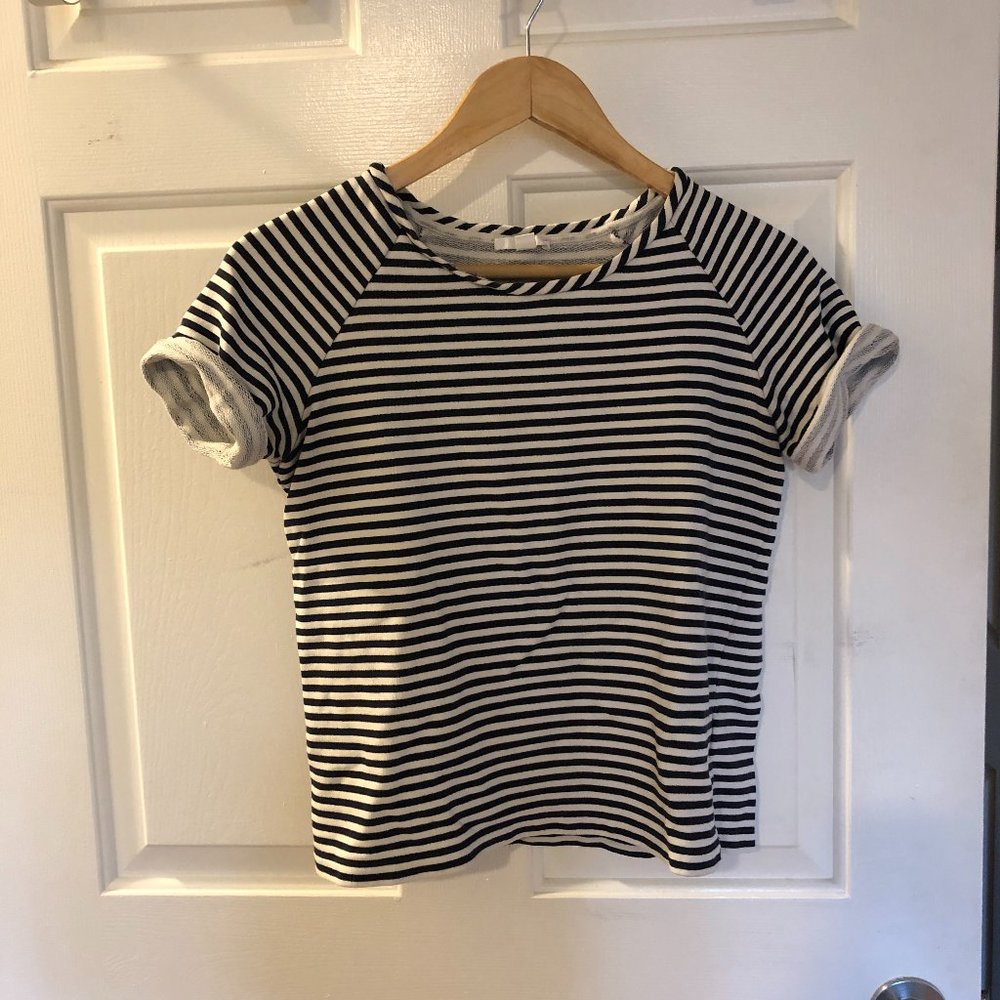 COS Rolled Sleeve Striped Tee